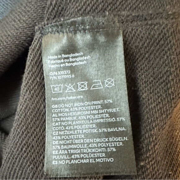 H & M 2022 Ariana Grande Thank You Next Sweatshirt Cropped Hoodie Sz 16/18Y - Picture 3 of 6